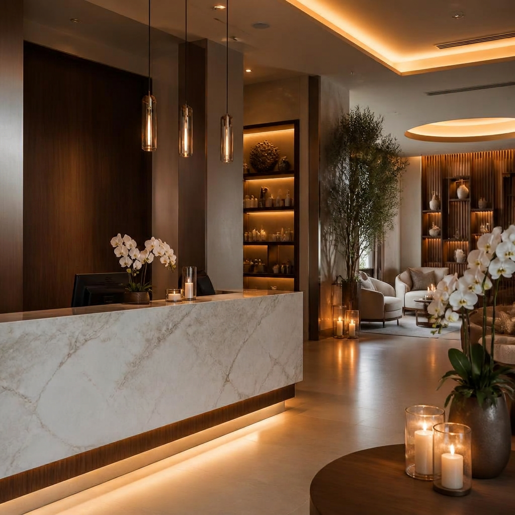 Reception & Lounge at Diamond Beauty Spa Gachibowli, Hyderabad